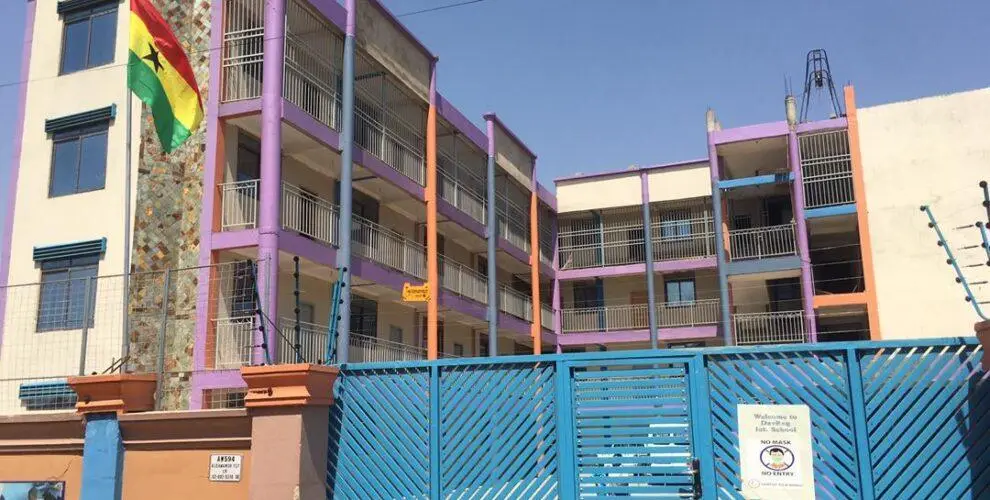 The DavReg International School campus building in Nungua, Accra